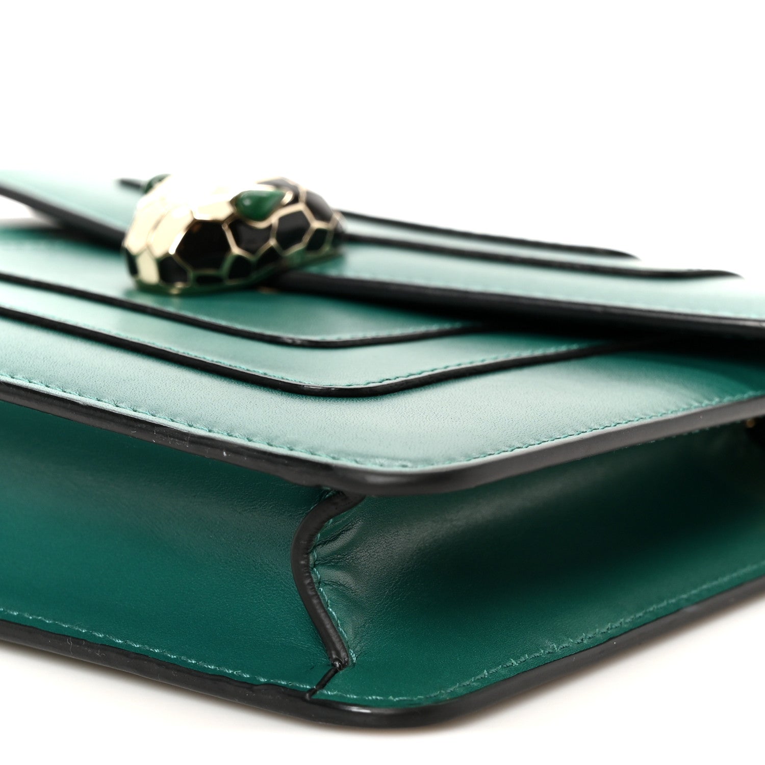 Calfskin Small Serpenti Forever Snake Strap Crossbody Bag Emerald Green