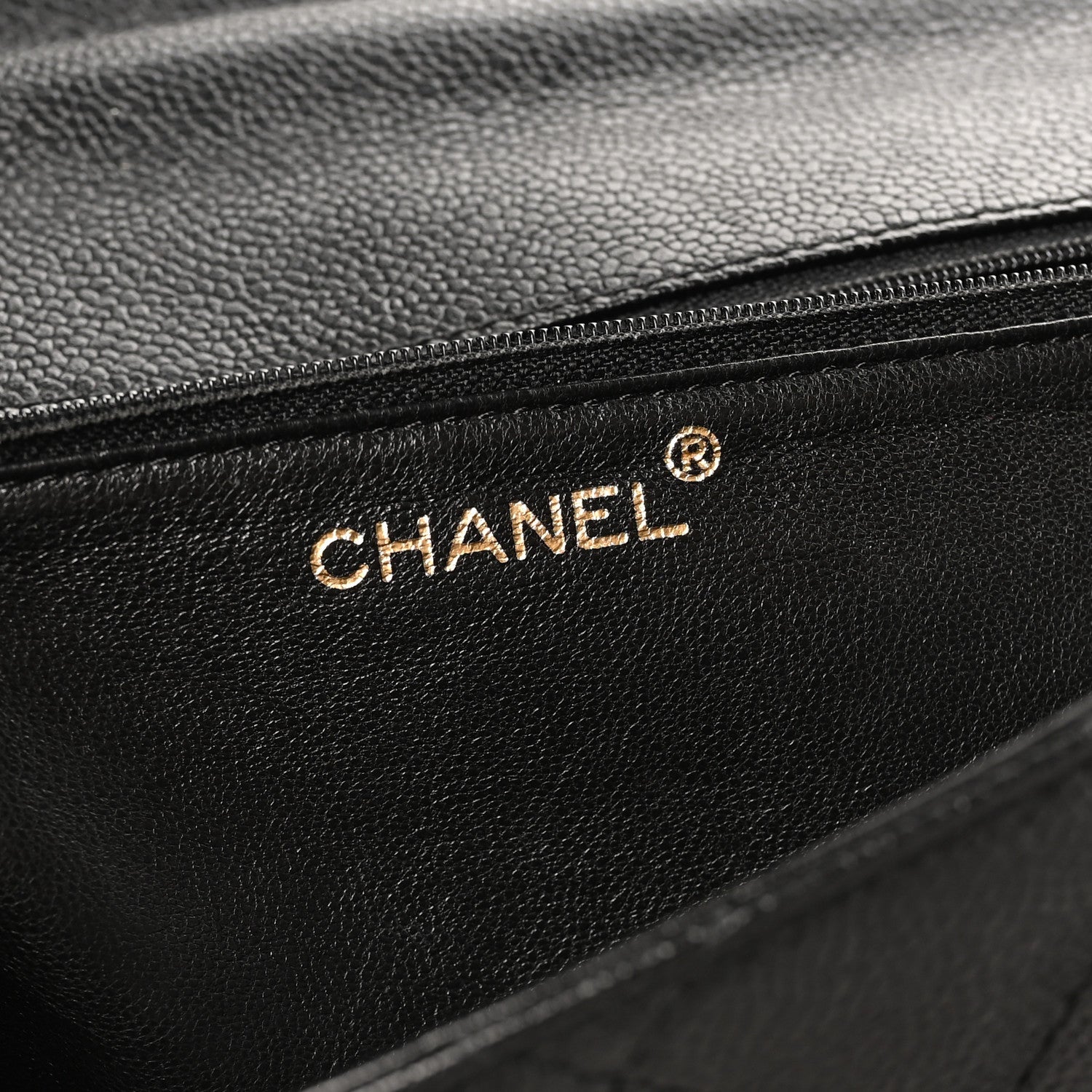 Caviar Quilted Single Flap Black