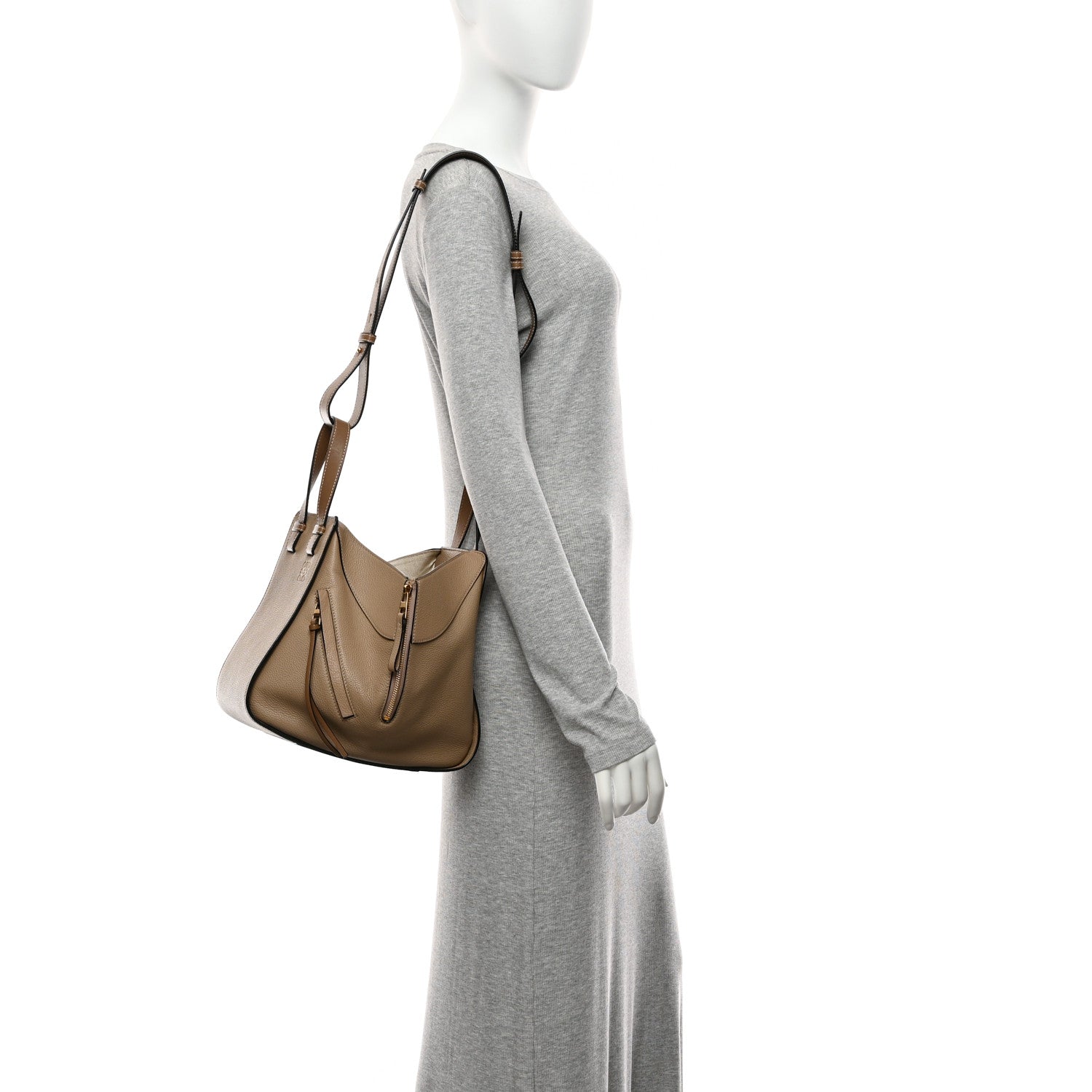 Calfskin Small Hammock Shoulder Bag Sand Mink