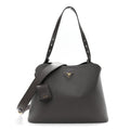 Saffiano Cuir Calfskin Matinee Tote Fumo Black
