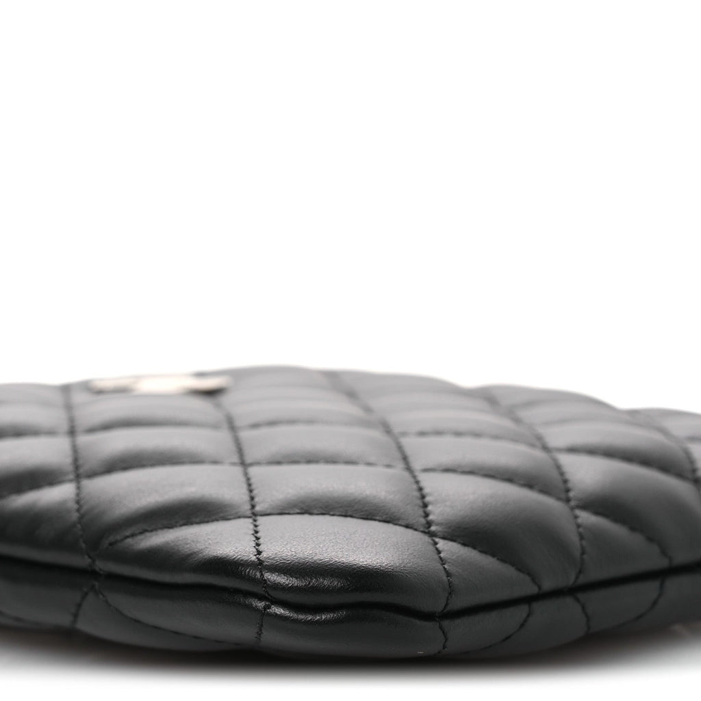 Lambskin Quilted Uniform Crossbody Bag Black