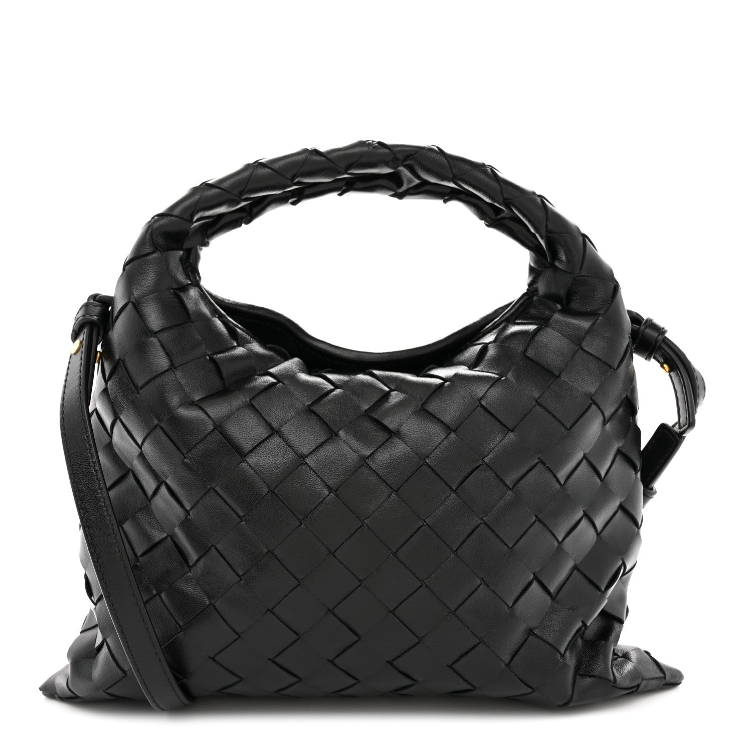 Calfskin Intrecciato Mini Hop Black