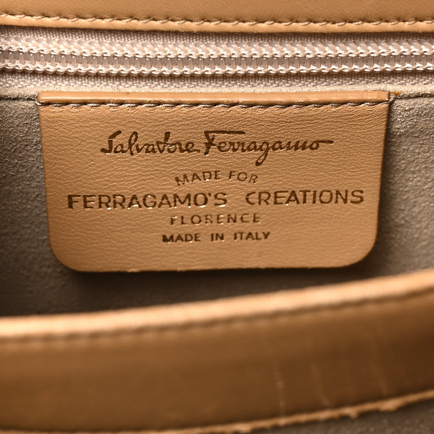 Brushed Off Calfskin Small Iconic Top Handle Camel