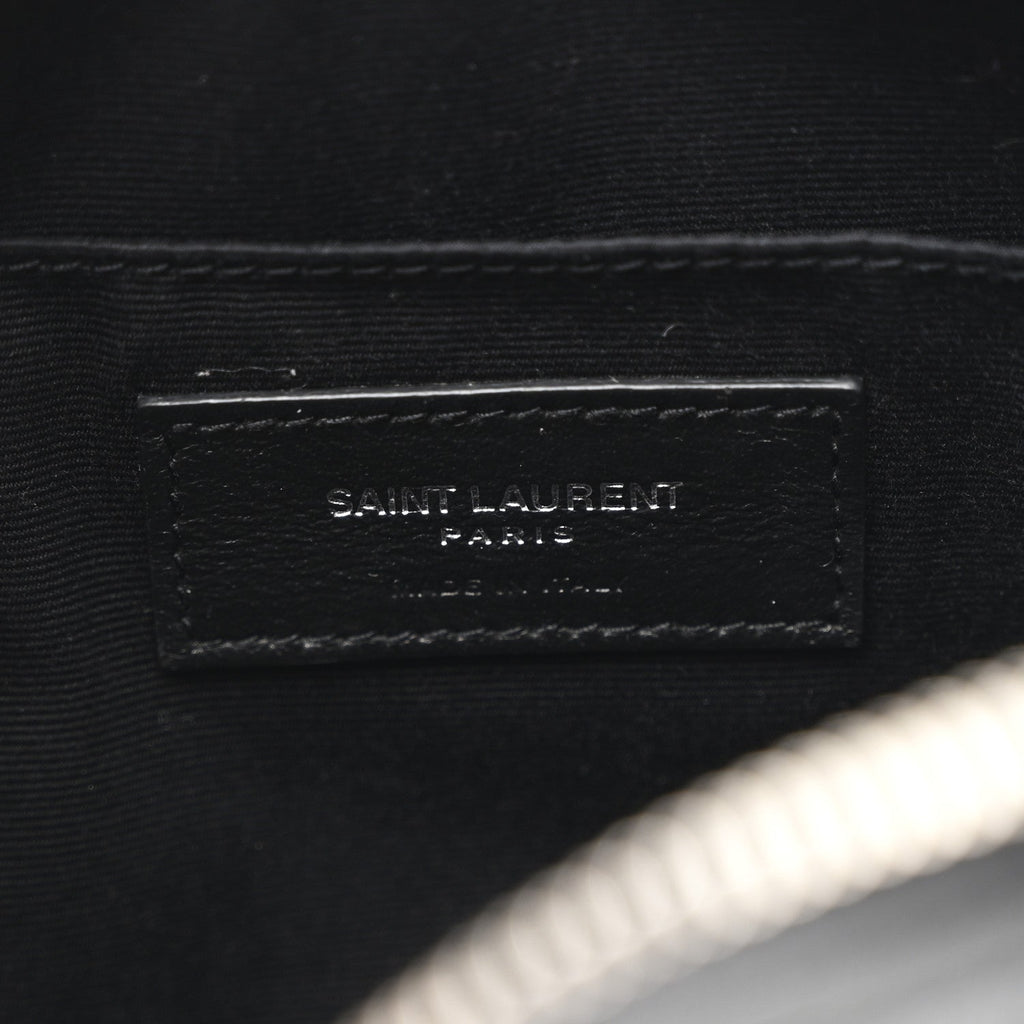 Lambskin Monogram Embossed Small Lou Camera Bag Black