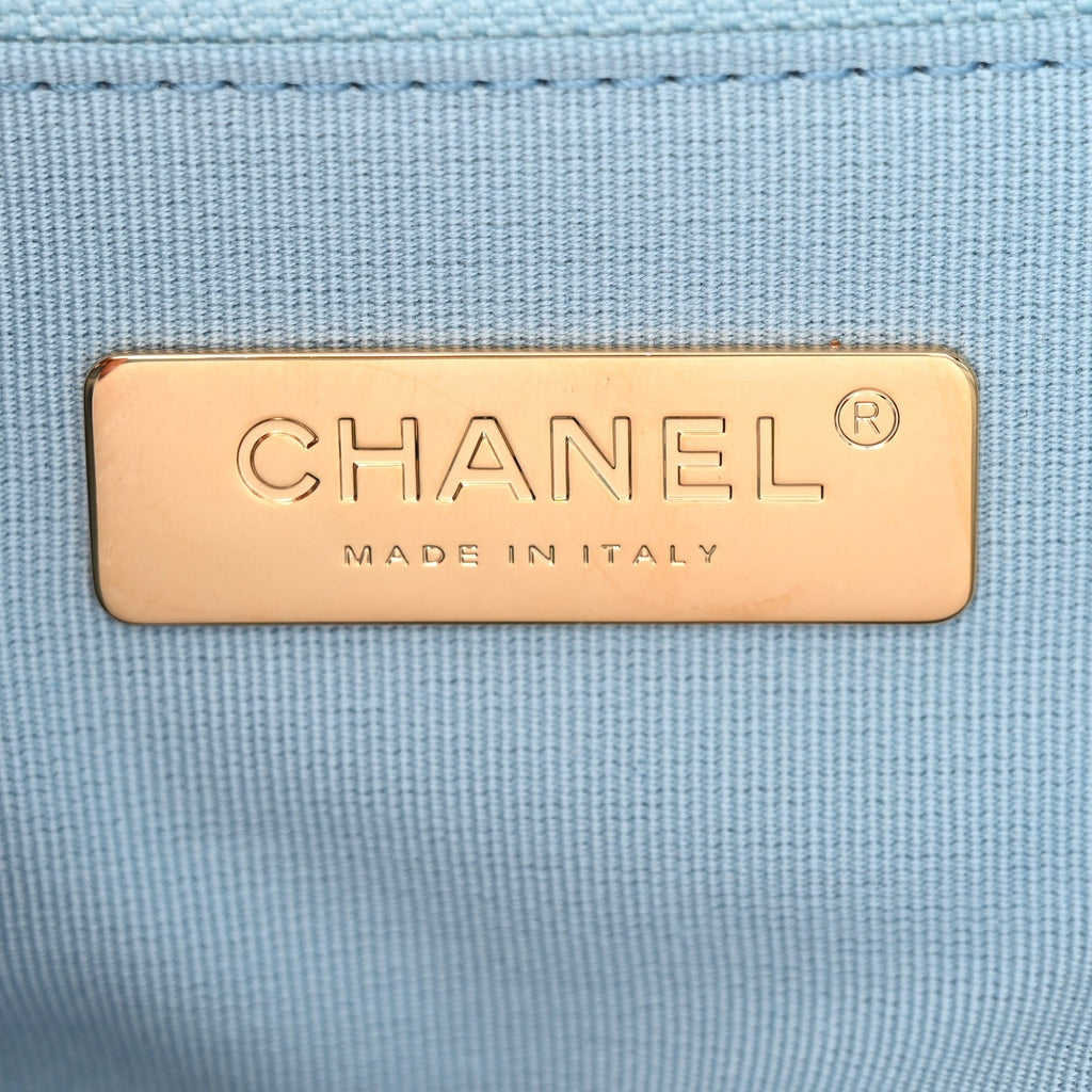 Ombre Denim Quilted Large Chanel 19 Flap Light Blue