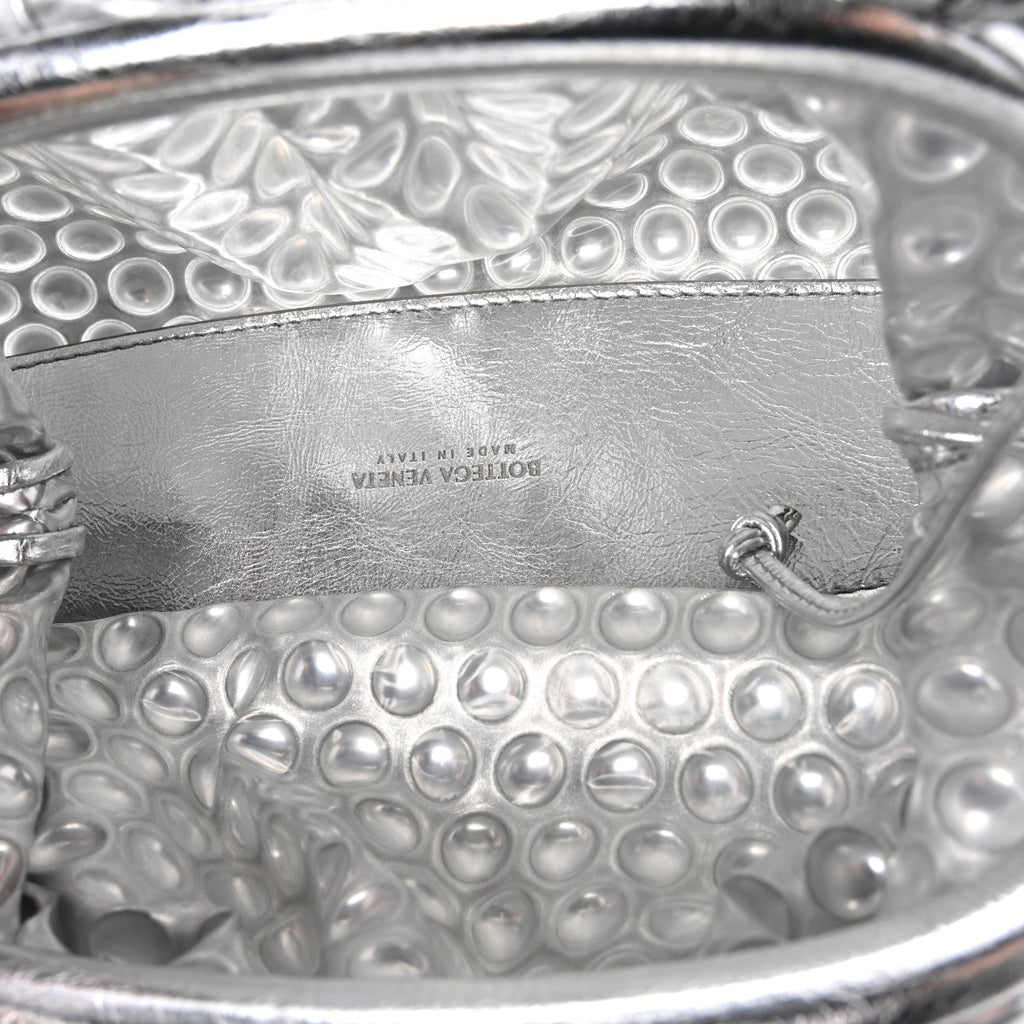 Metallic Fabric Bubble Wrap The Mini Pouch Silver