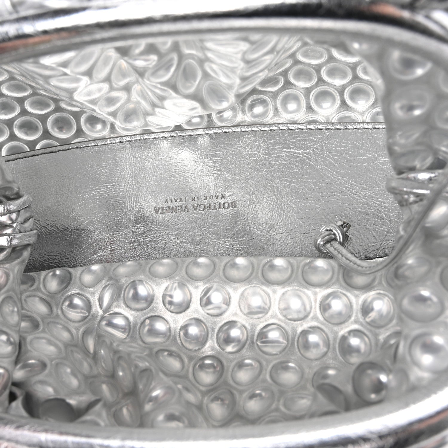 Metallic Fabric Bubble Wrap The Mini Pouch Silver