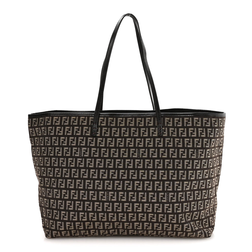 Zucchino Vitello Roll Tote  Testa di Moro Beige