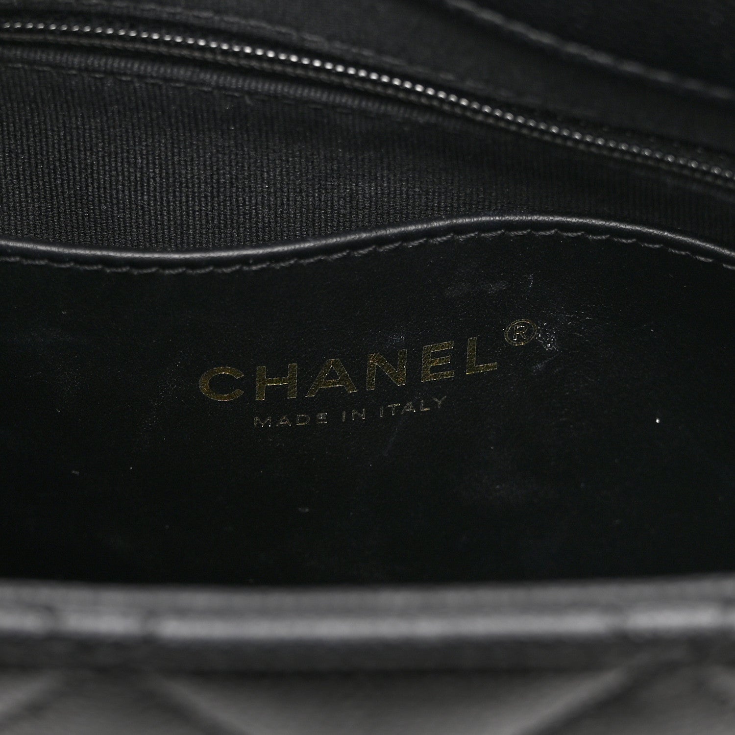Caviar Quilted Camellia Chain Around Backpack Black