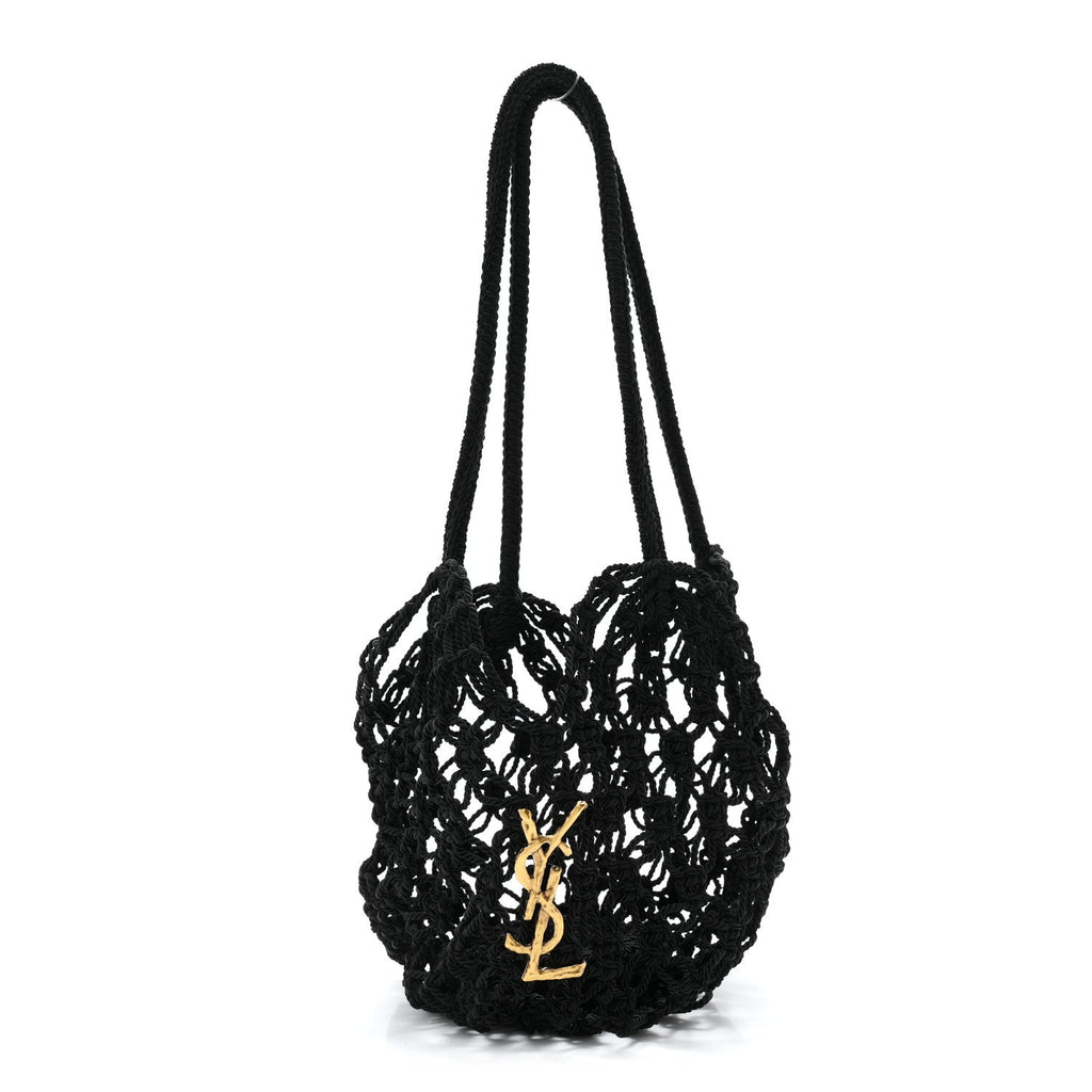 Crochet Small Shopping Bag Black