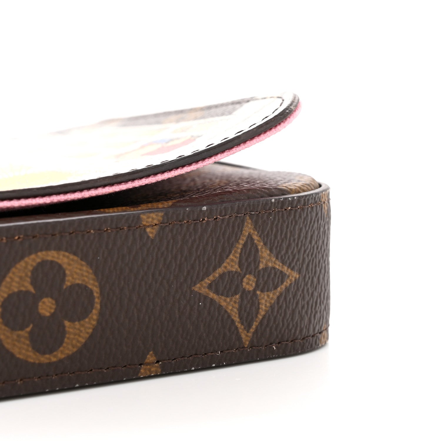 Monogram 2022 Christmas Animation Paris Pochette Felicie Chain Wallet Pink