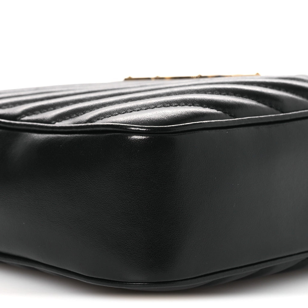 Calfskin Matelasse Monogram Lou Camera Bag Black
