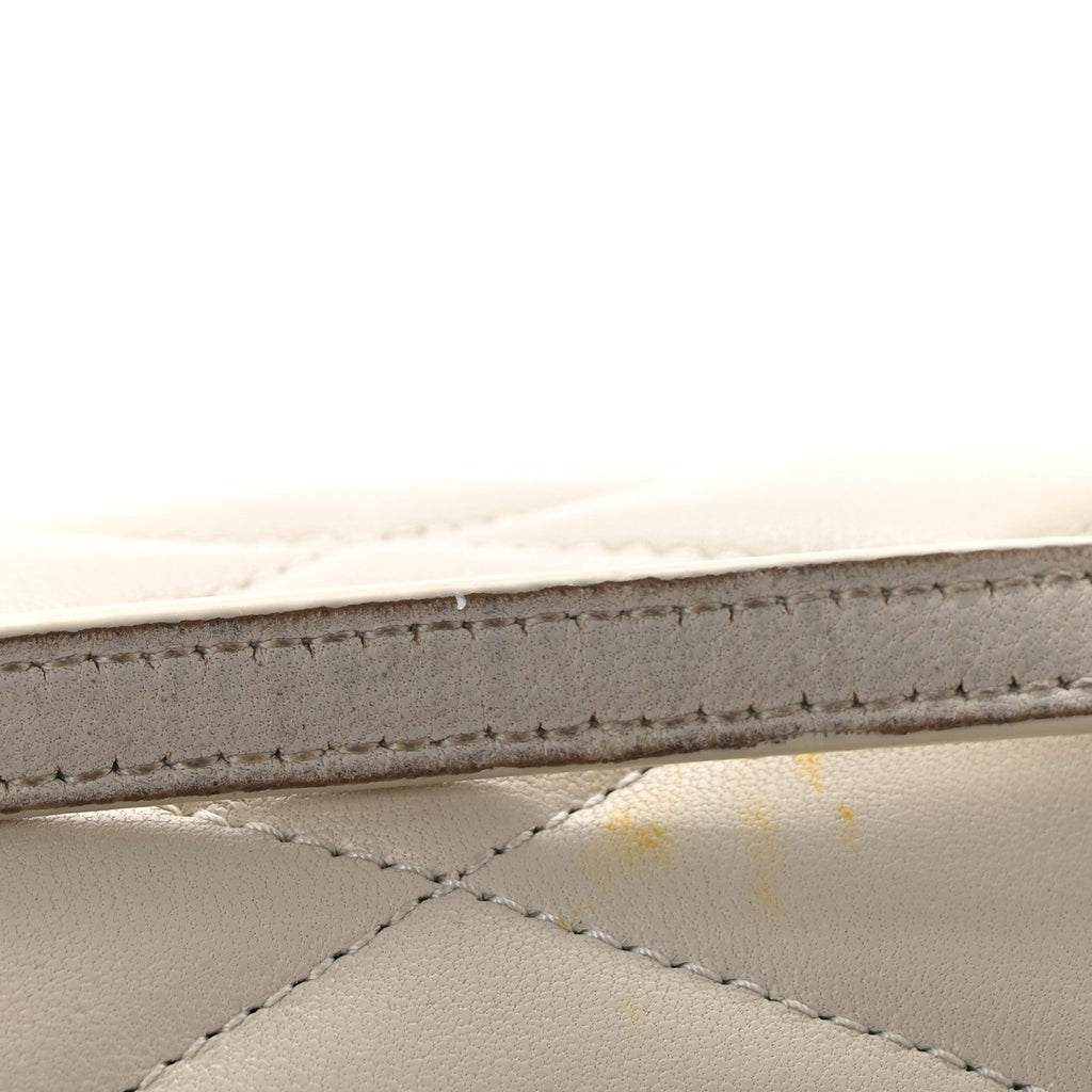 Lambskin Monogram Mini Sade Tube Bag Crema Soft