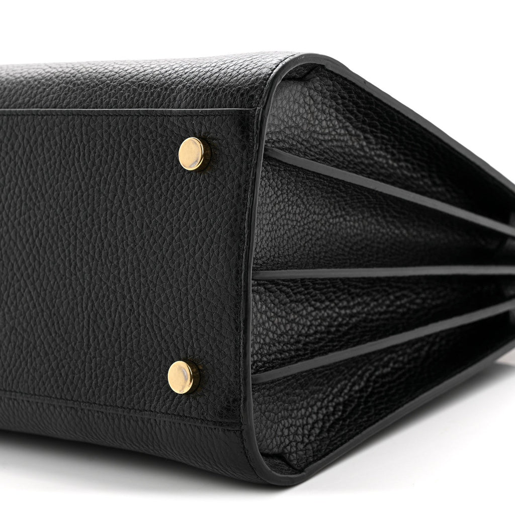 Grained Calfskin Small Sac De Jour Black