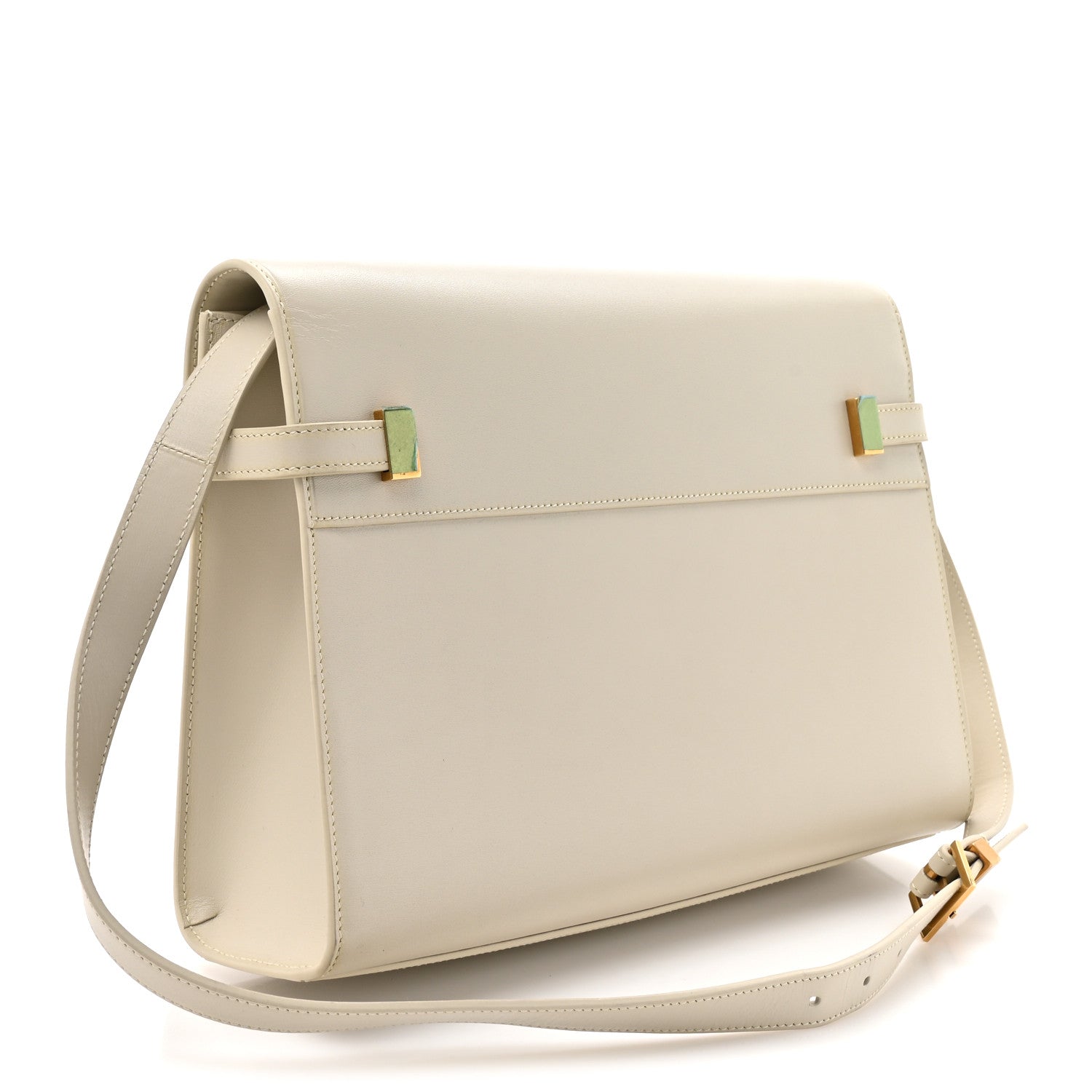 Smooth Calfskin Manhattan Shoulder Bag Crema Soft