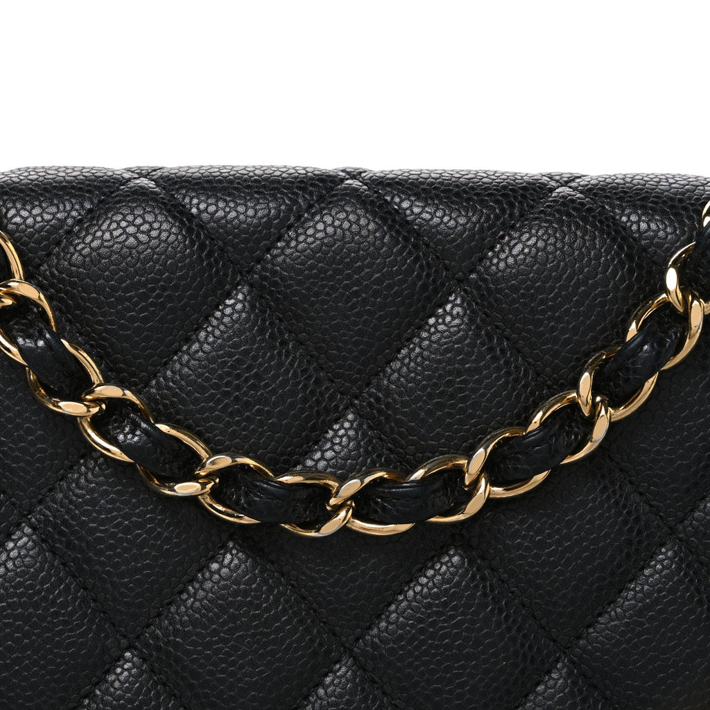 Caviar Quilted Jumbo Single Flap Black