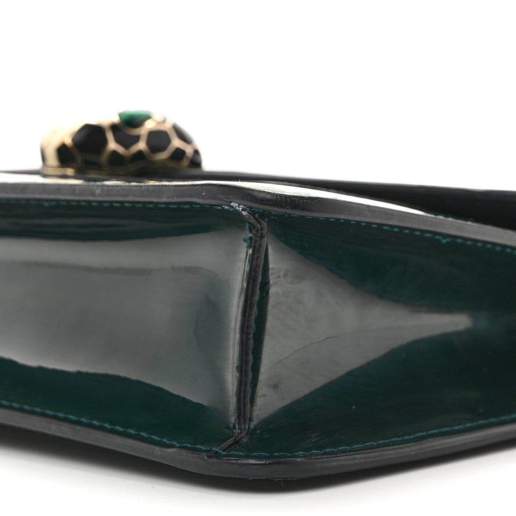 Metallic Serpenti Forever Small Shoulder Bag Green