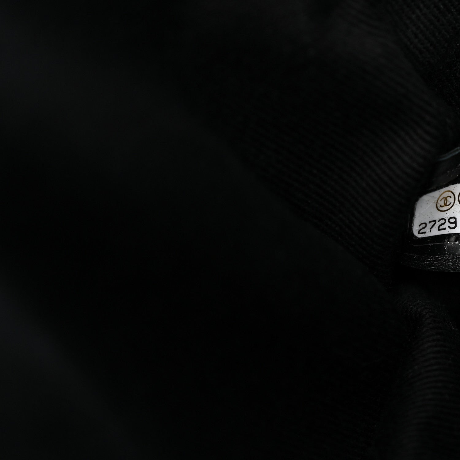 Grained Calfskin Stitched Flap Black
