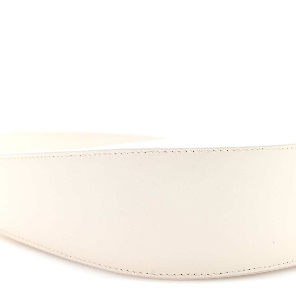 Smooth Calfskin Half Moon Shoulder Bag New Ivory