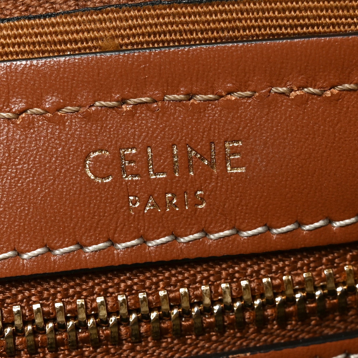 Triomphe Canvas Calfskin Boston Bag Tan