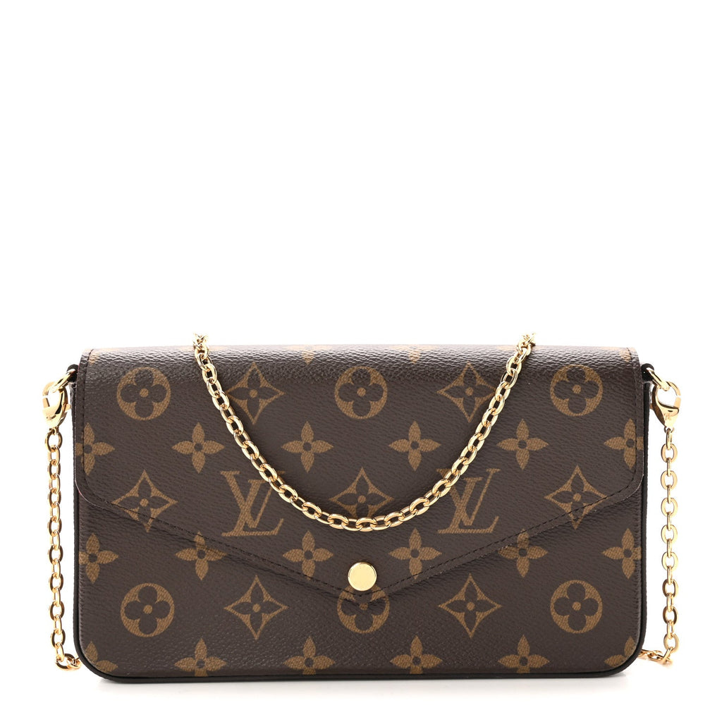 Monogram Pochette Felicie Chain Wallet Fuchsia