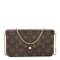 Monogram Pochette Felicie Chain Wallet Fuchsia