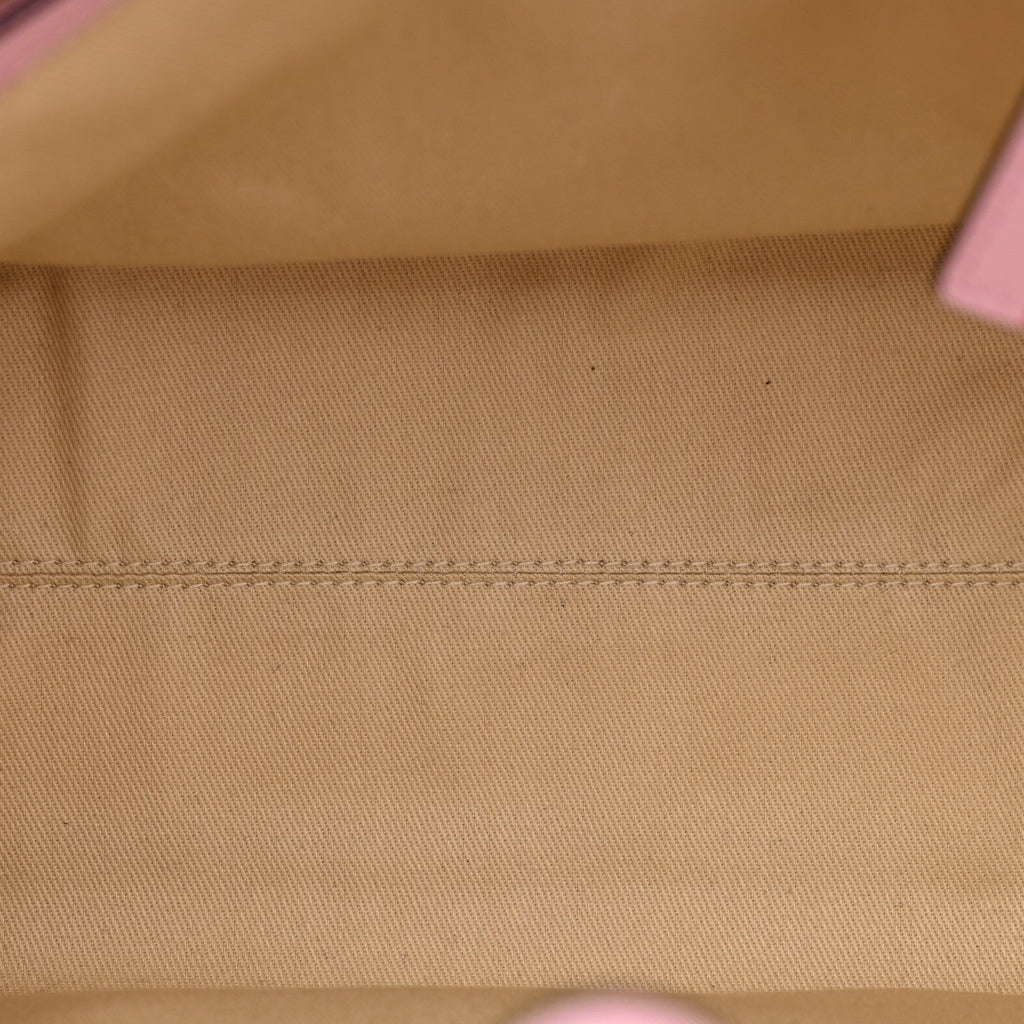 Canvas Calfskin Allover La Medusa Small Tote Pink