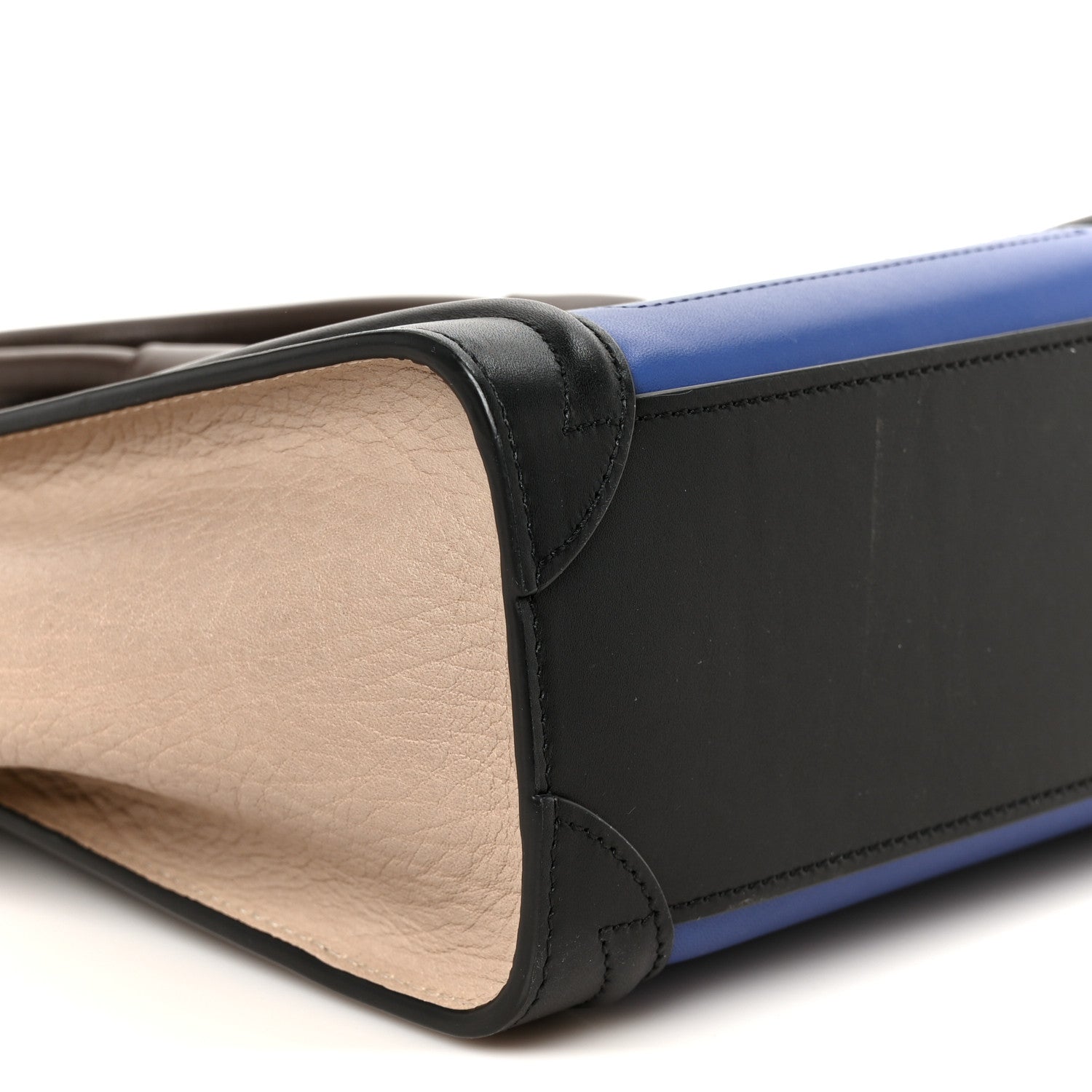 Smooth Calfskin Bullhide Nano Tri-Color Luggage Indigo