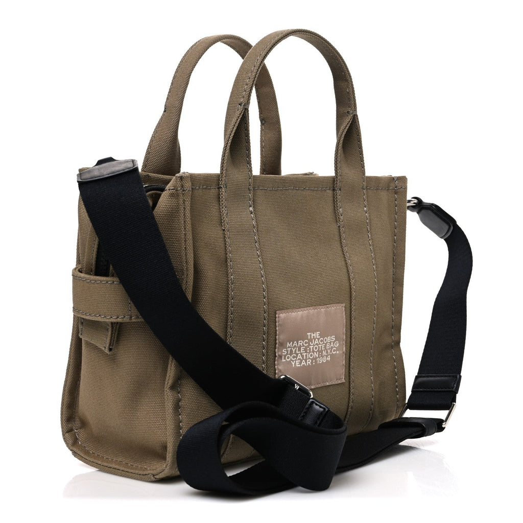 Cotton Canvas Small The Traveler Tote Bag Slate Green