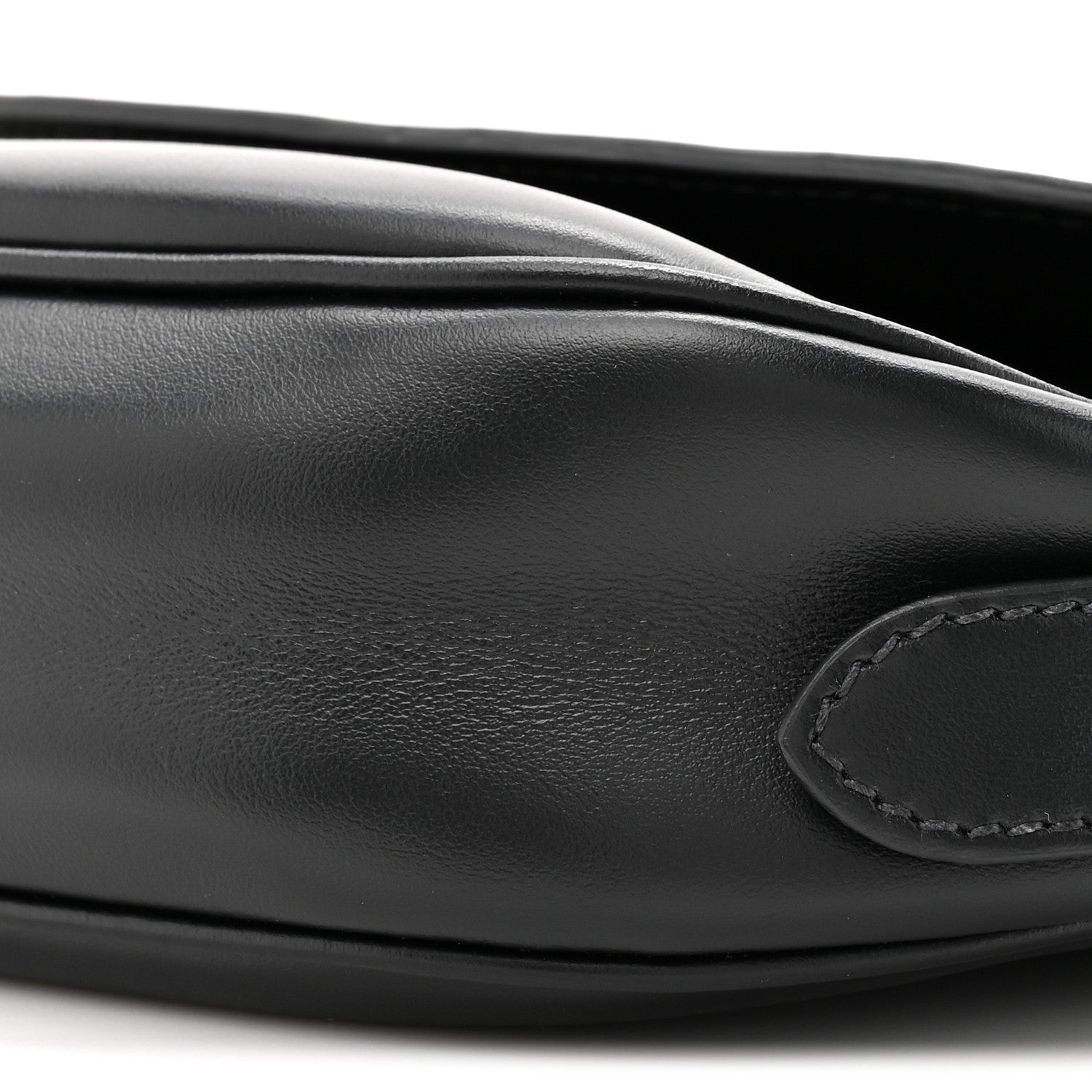 Soft Calfskin Triangle Arque Flap Shoulder Bag Black