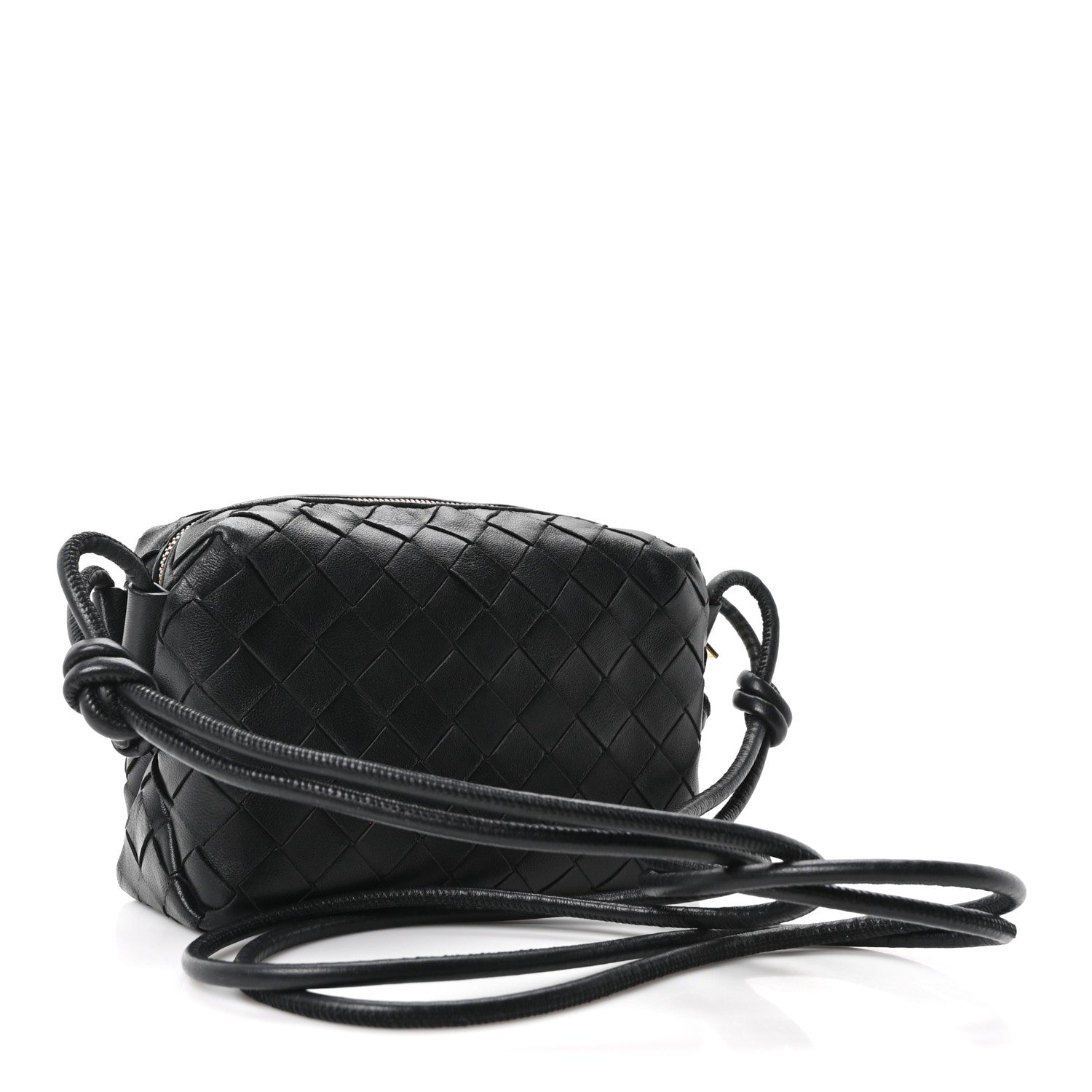 Nappa Intrecciato Mini Loop Camera Bag Black
