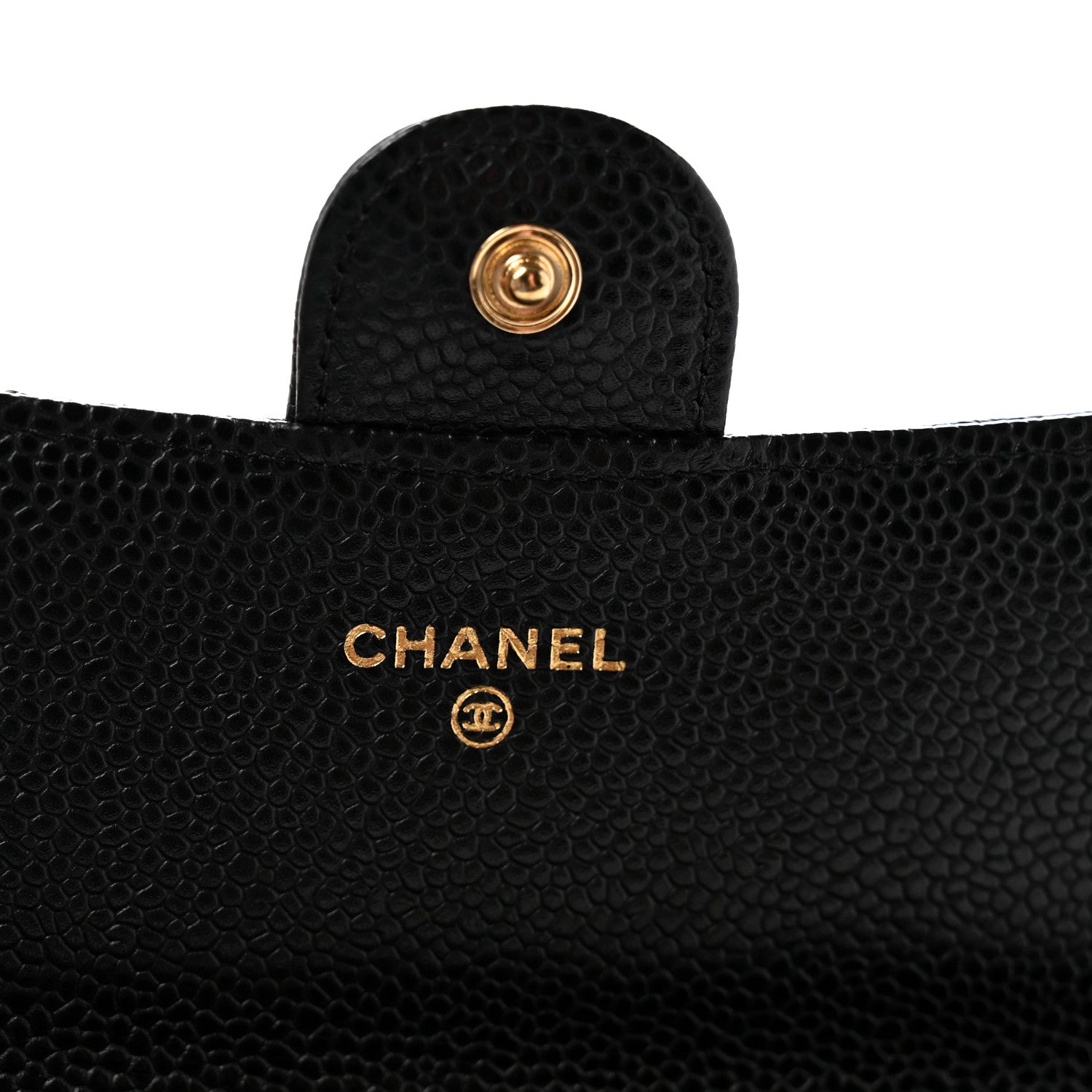 Caviar Quilted Large Gusset Flap Wallet Black
