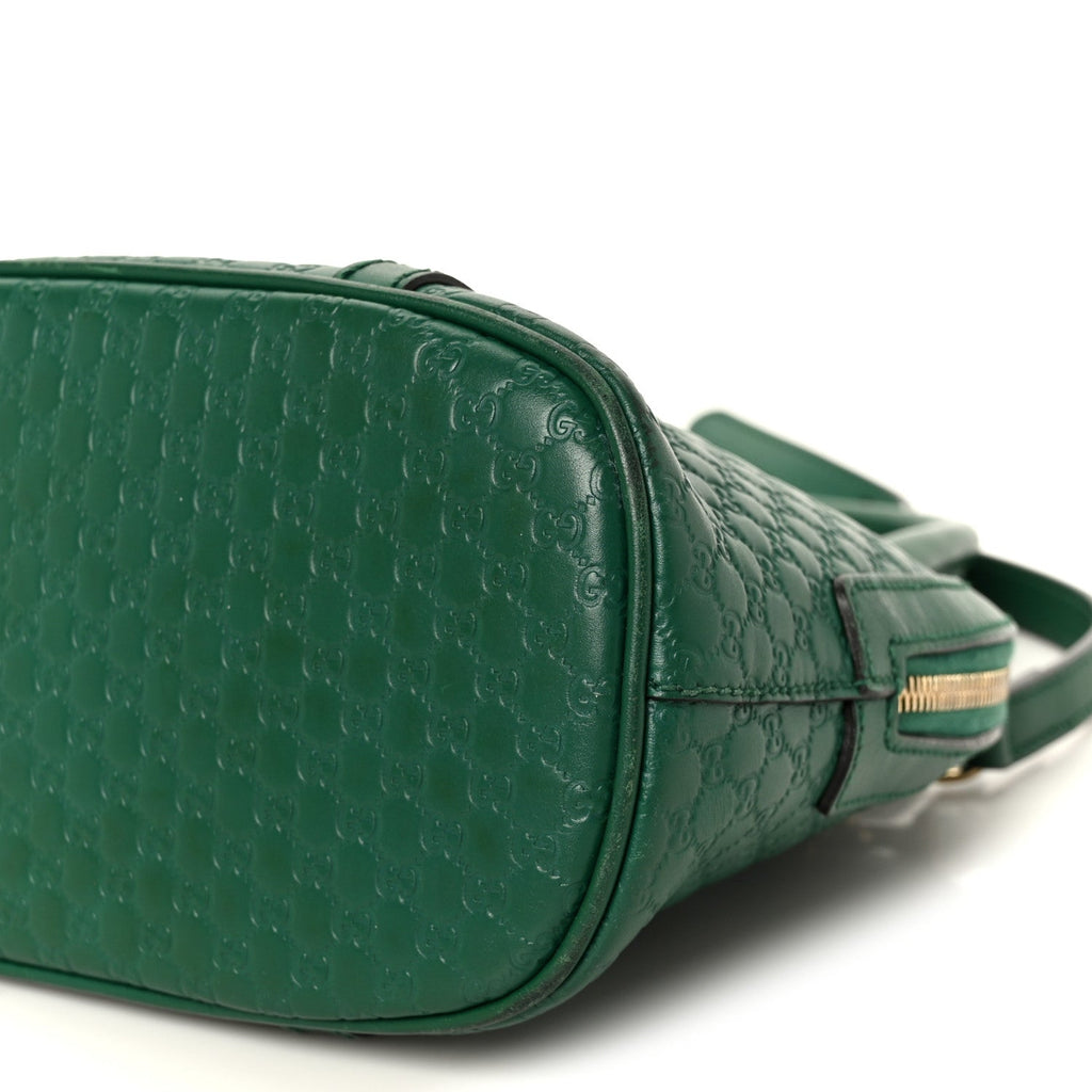 Soft Microguccissima Mini Dome Bag Emerald