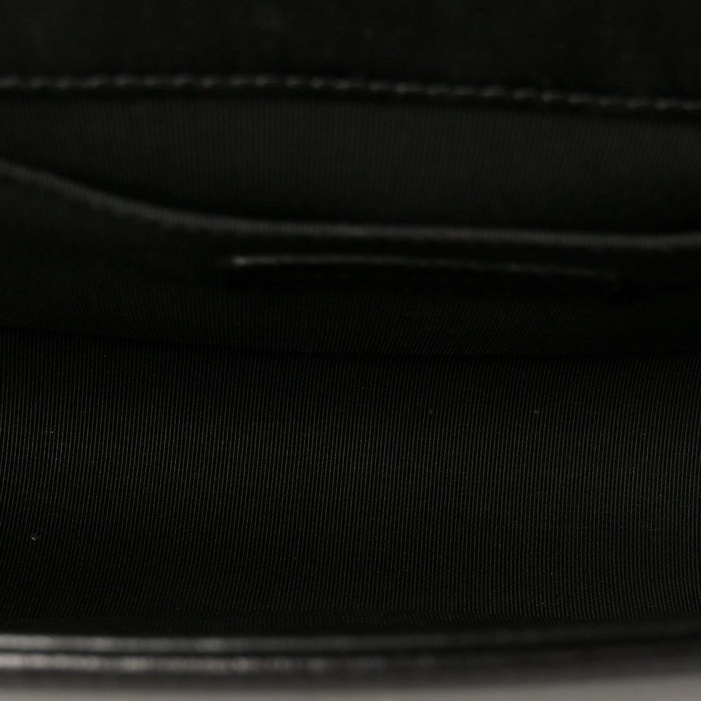 Lambskin Quilted Medium Boy Flap Black