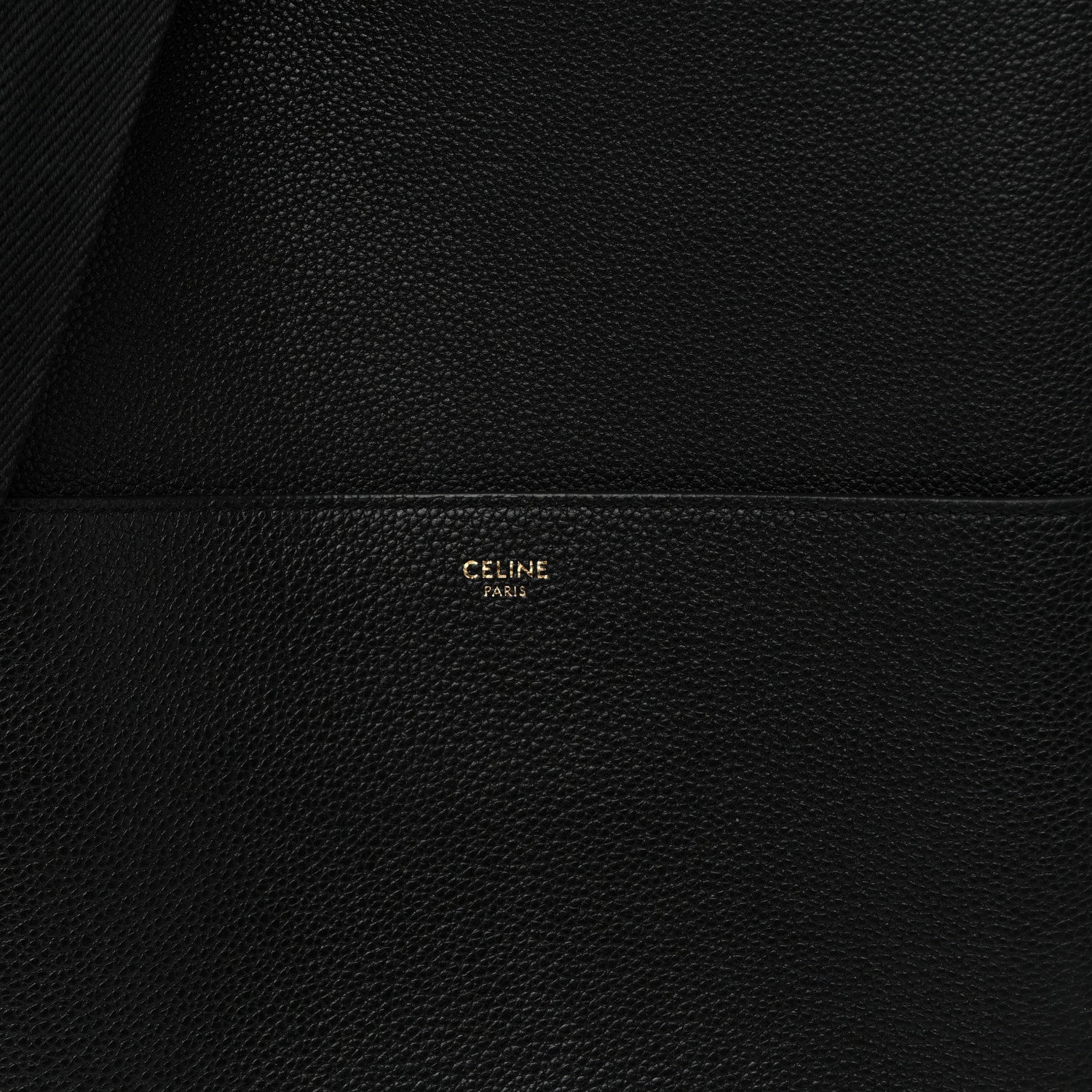 Soft Grained Calfskin Sangle Bucket Bag Black