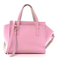 Grained Calfskin Double Handle Small Amy Tote Pink