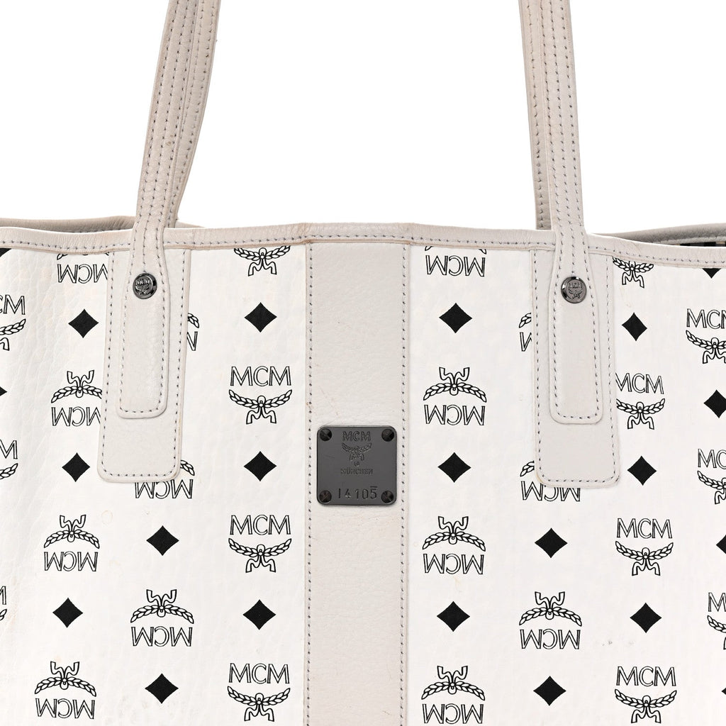 Visetos Medium Liz Reversible Shopper Tote White