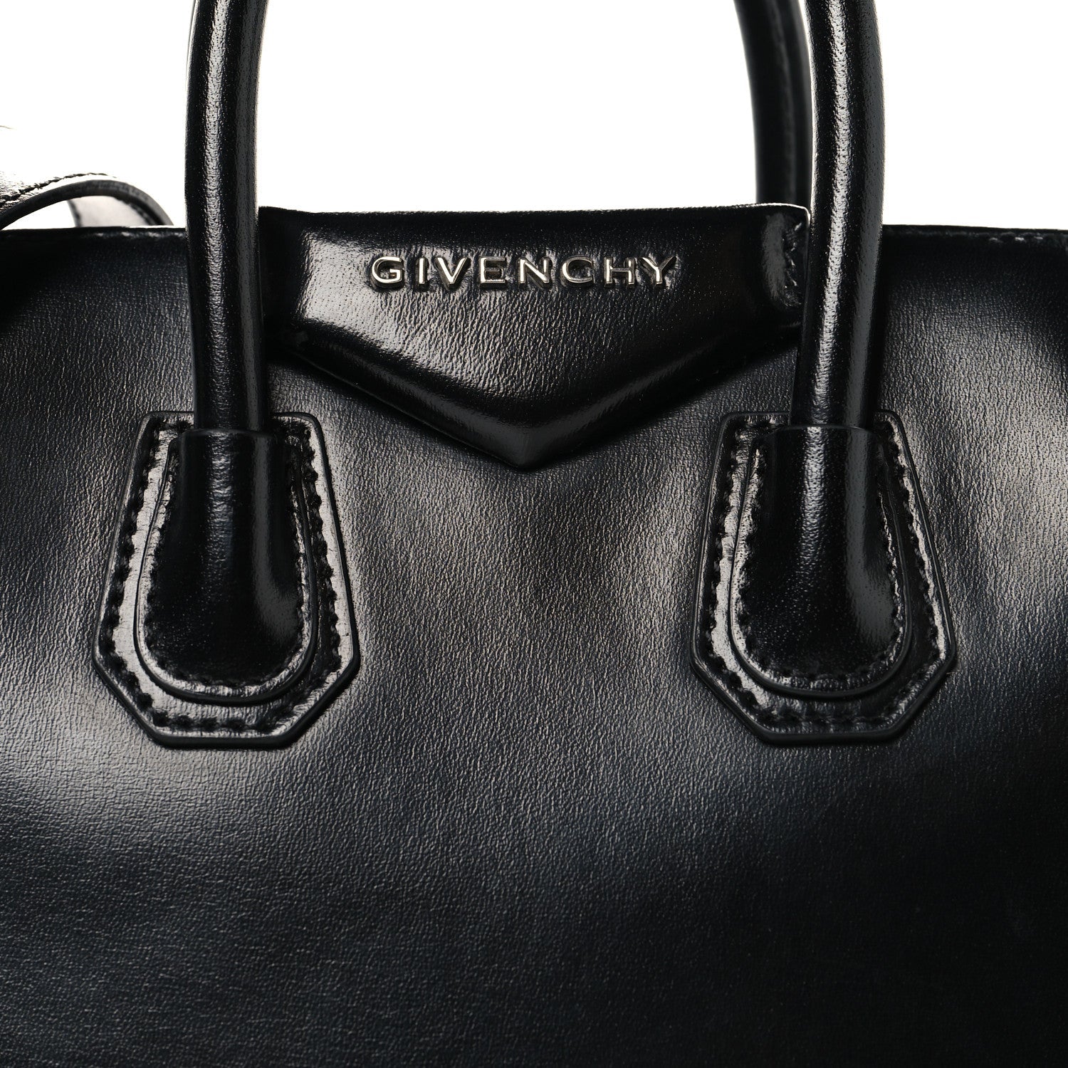 Shiny Lord Calfskin Mini Antigona Black