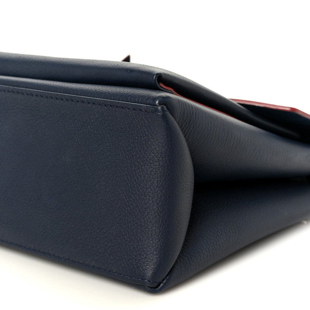Soft Calfskin My Lockme Top Handle Marine Rouge