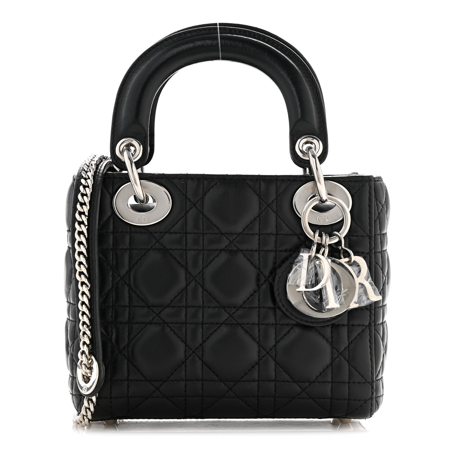 Lambskin Cannage Mini Lady Dior Black