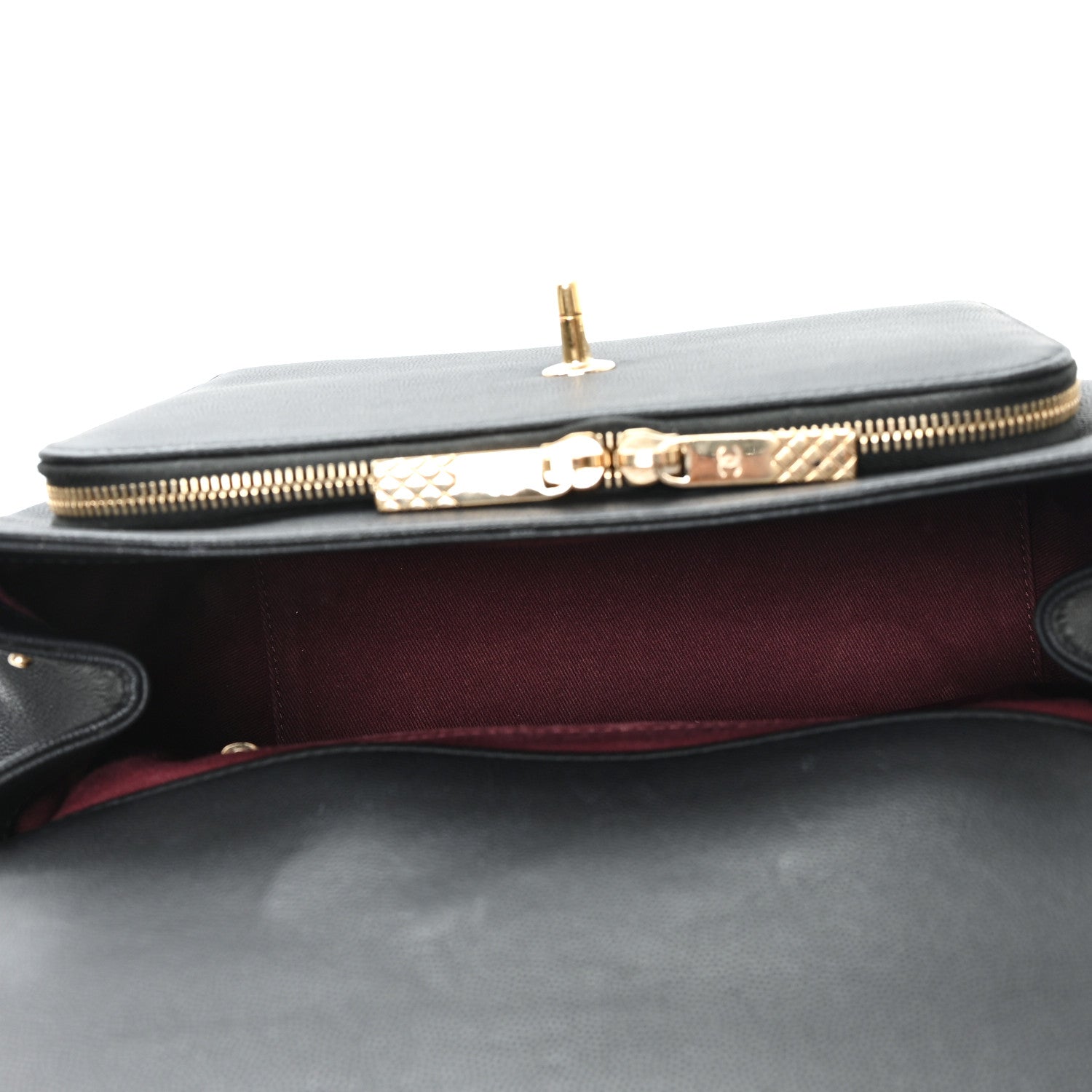 Caviar Quilted Large Business Affinity Flap Black