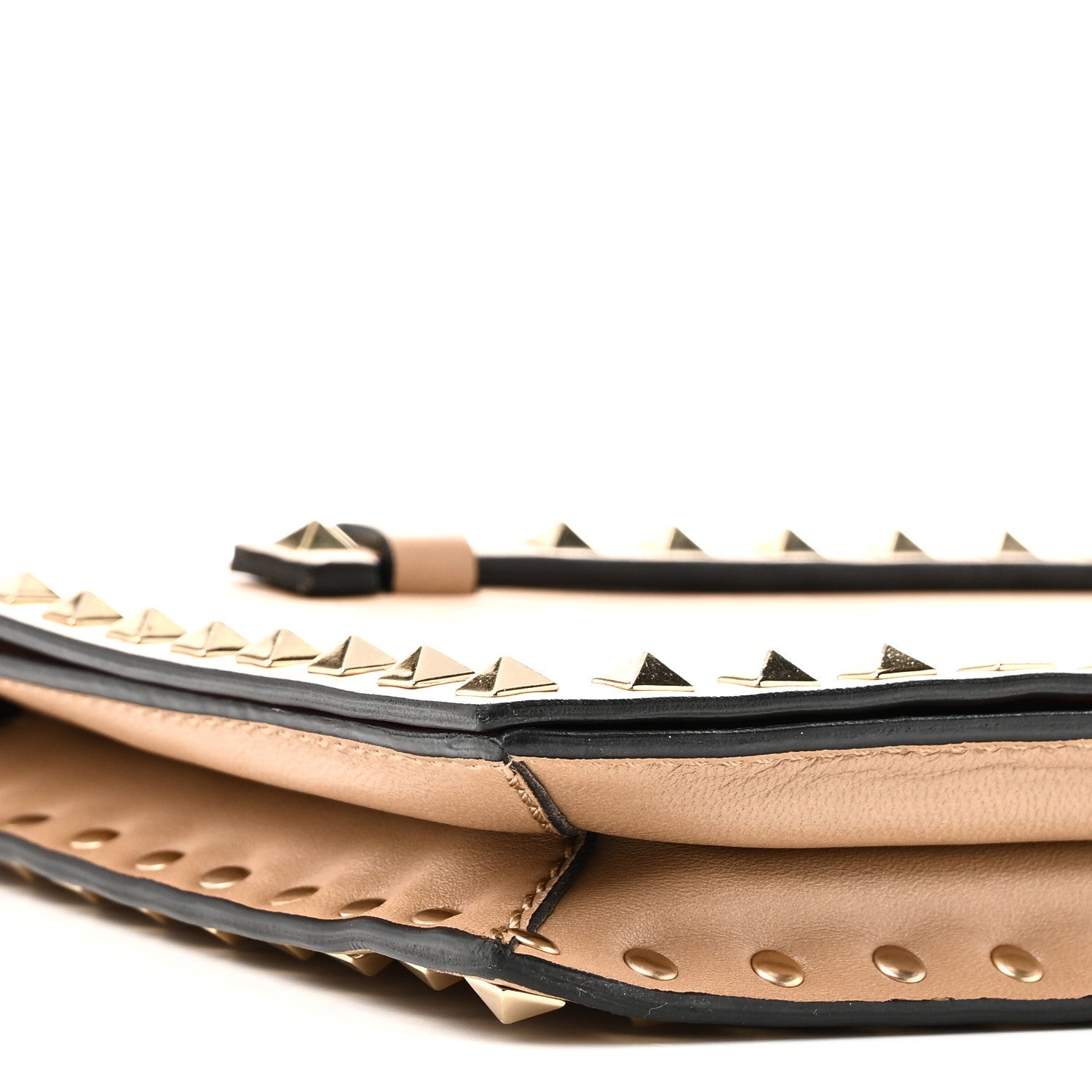 Nappa Rockstud Wristlet Clutch Alpaca
