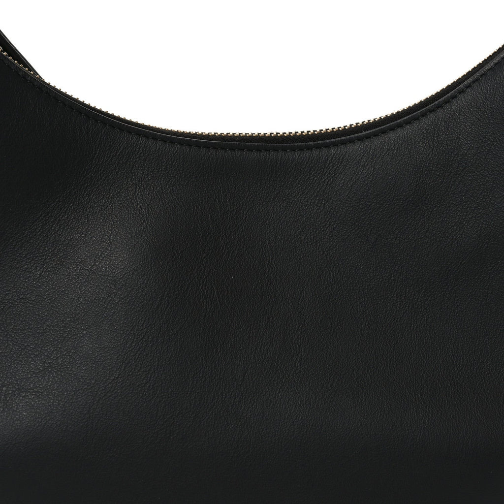 Vitello Grace Matte Small Fendigraphy Hobo Bag Black