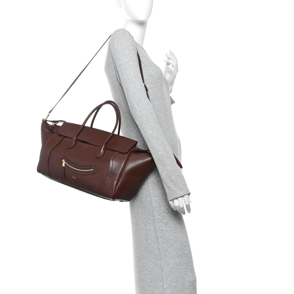 Supple Shiny Lambskin Medium Smiling New Luggage Brick