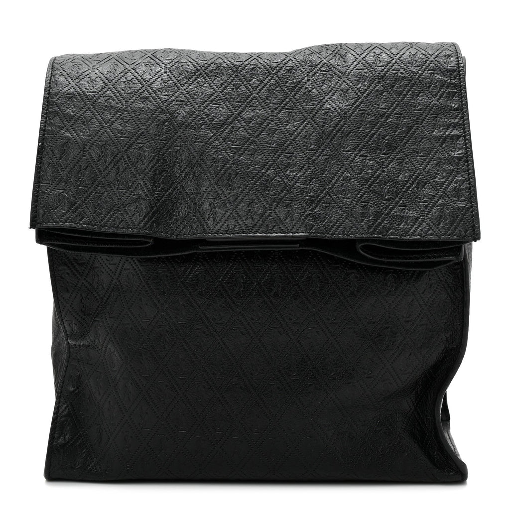 Calfskin Monogram Deli Paper Bag  Vintage Black