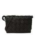 Grained Calfskin Intreccio Large Diago Crossbody Bag Fondant