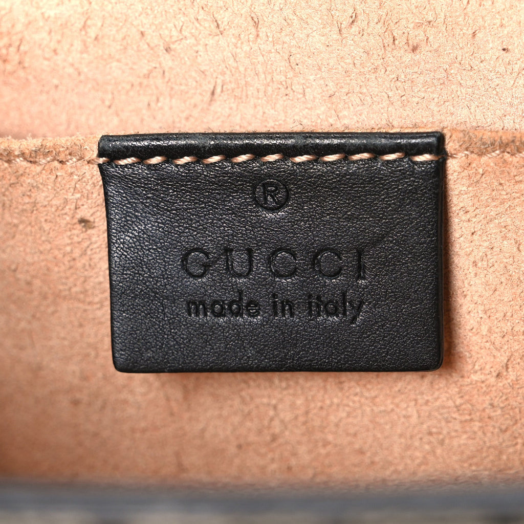 GG Supreme Monogram Bees Small Padlock Shoulder Bag Black