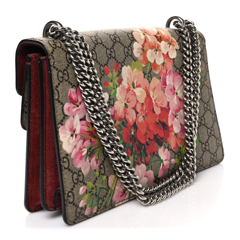 GG Supreme Monogram Blooms Small Dionysus Shoulder Bag Beige Multicolor Dry Rose