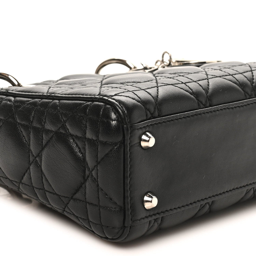 Lambskin Cannage Mini Lady Dior Black