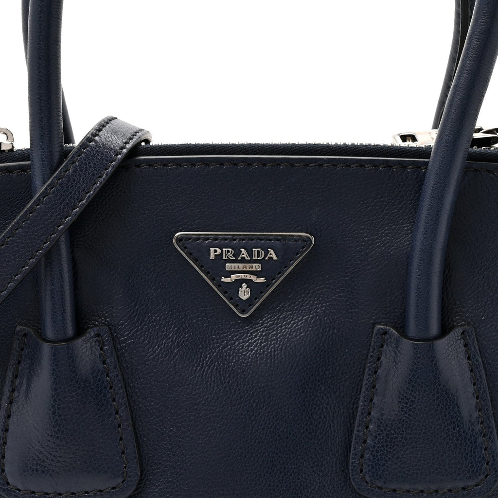 Glace Calf Scamosciato Twin Pocket Tote Baltico